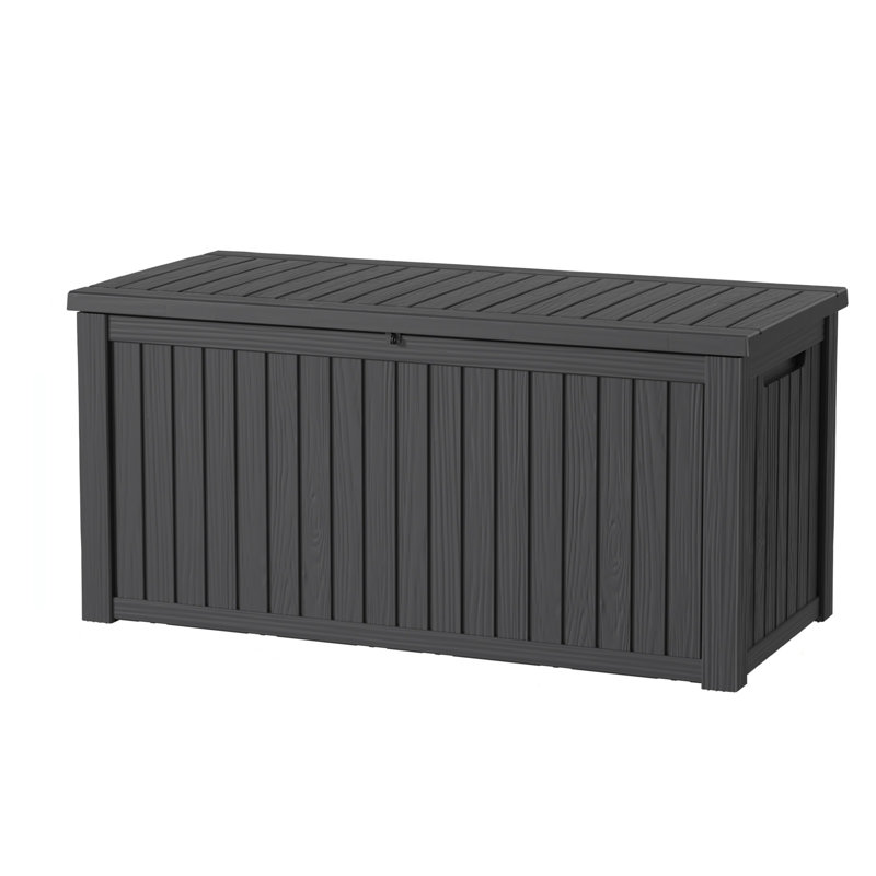 Banc de rangement extérieur 200 gallons, Noir, 180