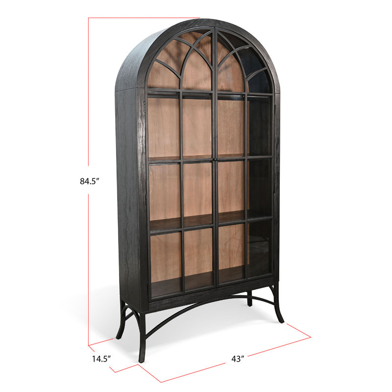 Lark Manor™ Ella Glass Display Cabinet, Cream