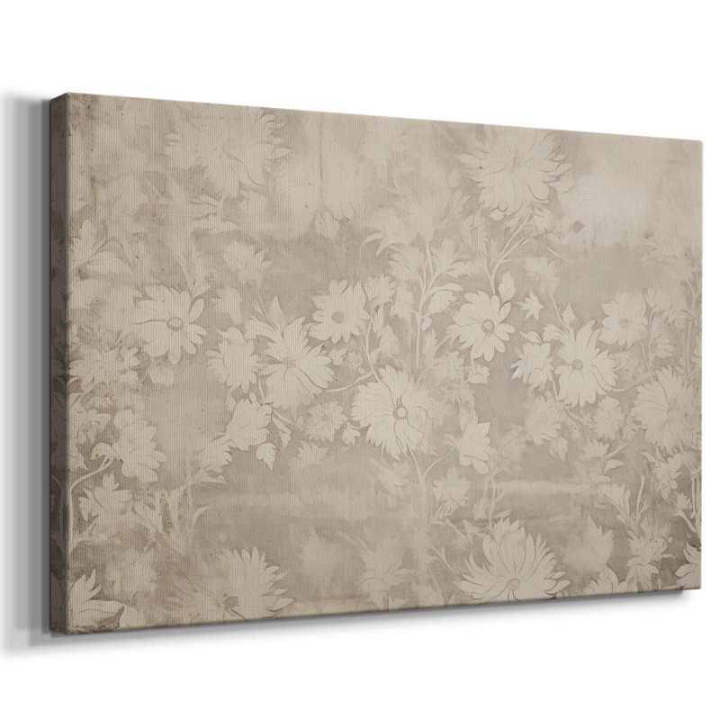 Botanique rétro - I, H 33 po x l 49 po x P 1,5 po, Toile tendue