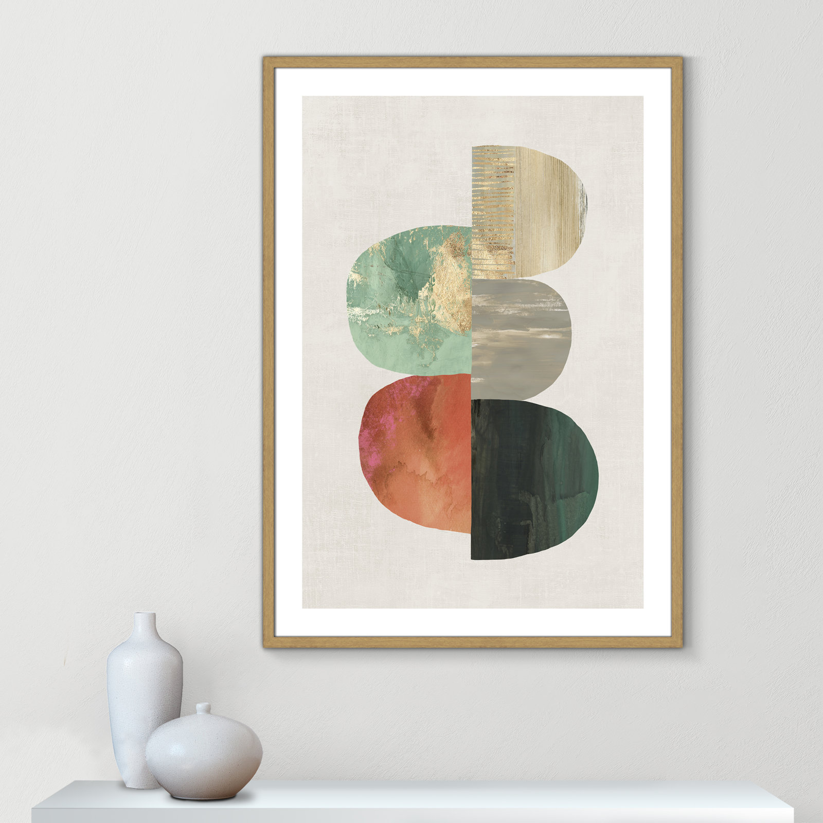Evolving Energy I - Painting Print, Picture Framed Canvas, 29.5" H x 23.5" W, Gold