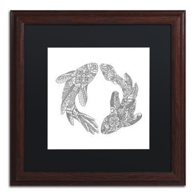 «Koi Fishes» par Chouquer, impression encadrée