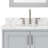 85'' Double Bathroom Vanity with Carrara Marble Top-81716023