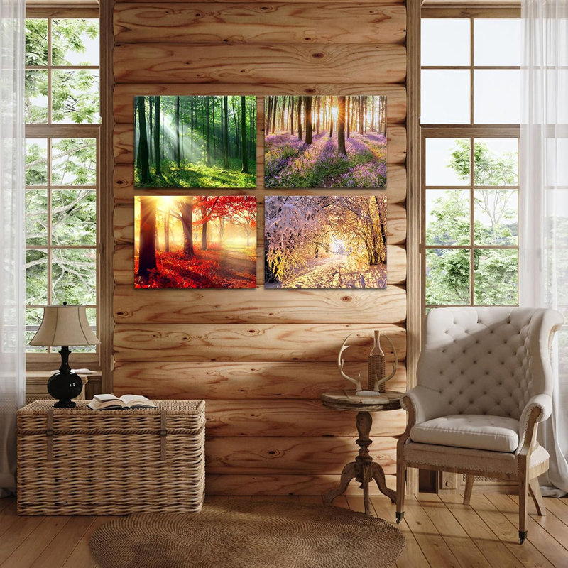 4 Piece Wrapped Canvas Print, 40cm H x 60cm W