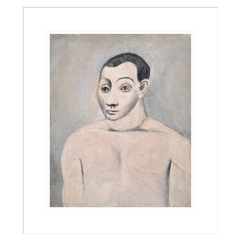 Autoportrait (autoportrait) par Pablo Picasso, impression giclée sur cadre, H 20,45 po x l 17,75 po