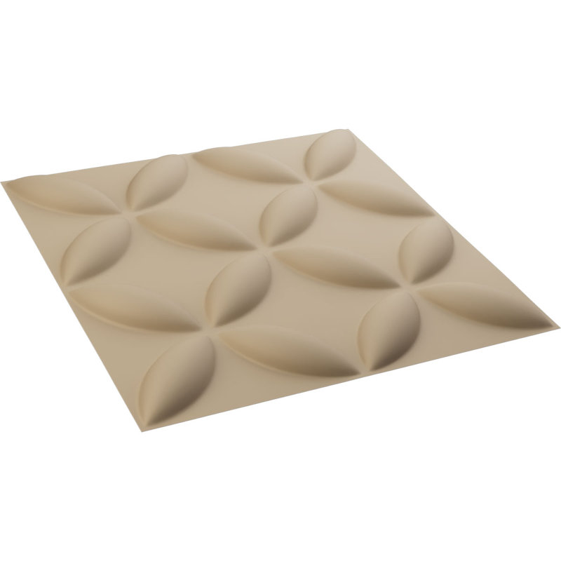 Wallflower EnduraWall Decorative 3D Wall Panel, UltraCover Satin Smokey Beige