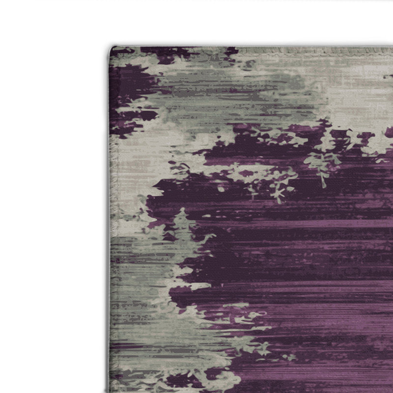Watercolor Brown Indoor and Outdoor Area Rug, Rectangle 8' x 10'