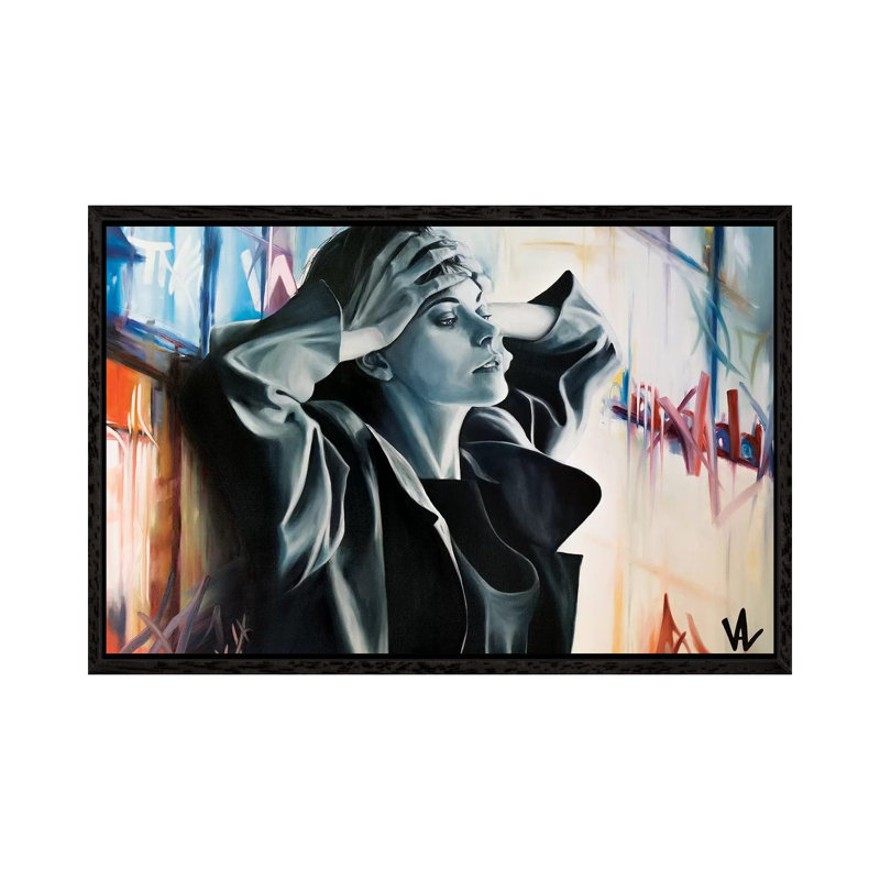 The Way To Go by Val Escoubet - Painting on Canvas, 45.72cm H x 66.04cm W x 3.81cm D, Black Framed