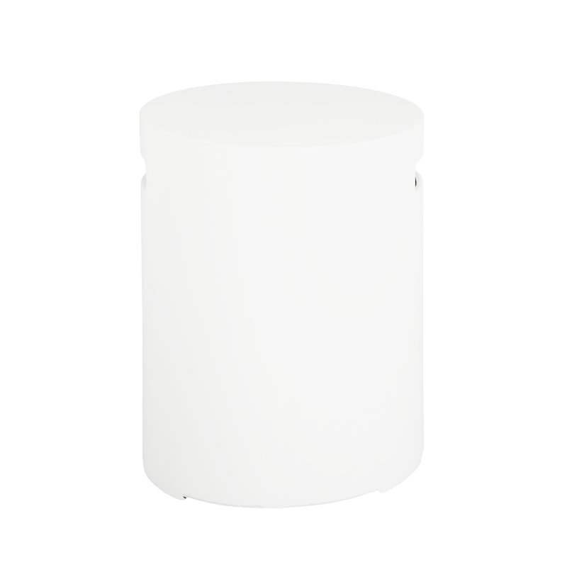 16X20 Inch White Tank Holder/Side Table, Lightweight And , Round Design No Assembly Needed Build, For Outdoor Spaces