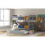 Lit superposé double au dessus d'un lit double avec lit gigogne simple et échelle gris (ancien SKU: LT000204AAE-1)-1032477561