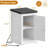 Farmhouse Style Side Table, Wood Construction, Adjustable Shelf, 2 AC Outlets and 2 USB Ports, Nightstand for Bedroom with Cable Management