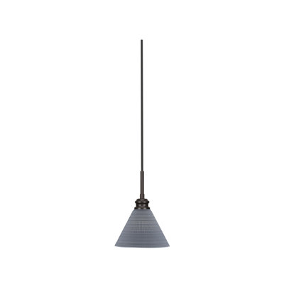 Edge Cord Mini Pendant With 7" Gray Matrix Glass