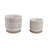 Ceramic Saucer Planters With Textured Circular Design, Durable Modern Accent Planter Pots, Contemporary Style Containers For Indoor Decor, Set Of 2-913906409