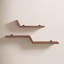 Tablettes flottantes murales en bois de manguier massif Marv-2123128925