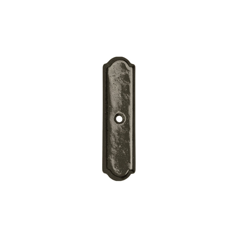 Arched Metal Knob Backplate, White Bronze Medium, 3.25" H x 0.88" W x 0.19" D