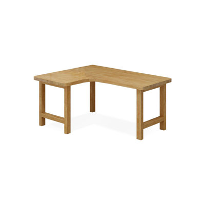 Bureau en bois massif en L Burlywood