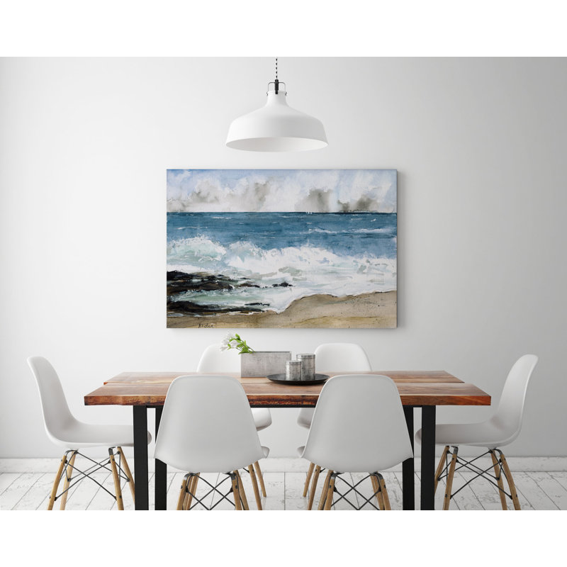 The Wave by Nacha Cassinello - Wrapped Canvas Painting, 60cm H x 90cm W x 3cm D