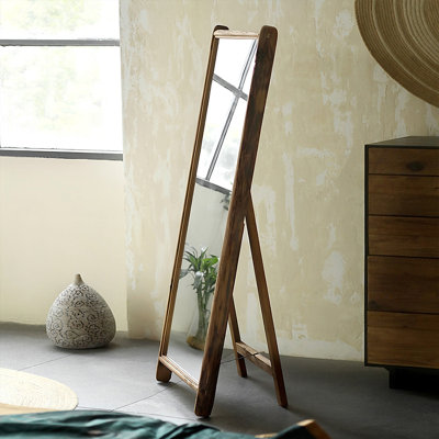Miroir pleine grandeur rectangulaire en bois massif