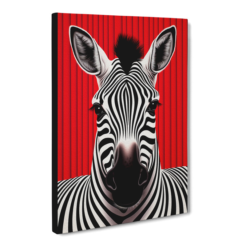 Zebra Op - Wrapped Canvas Print, 50cm H x 35cm W x 3cm D