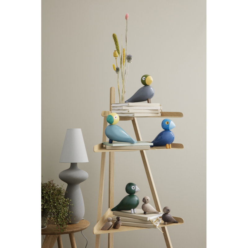 Songbird Ernst Figurine, 6.1" H x 6.3" W x 3.1" D, Green/Silver, 1