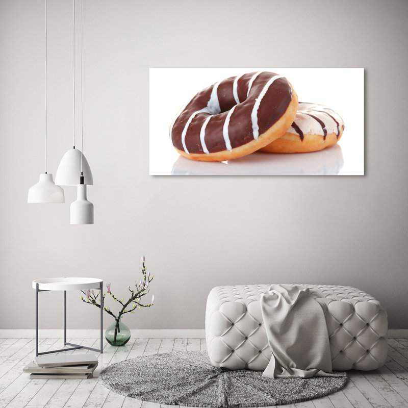 Donuts With Chocolate - Wrapped Canvas Print