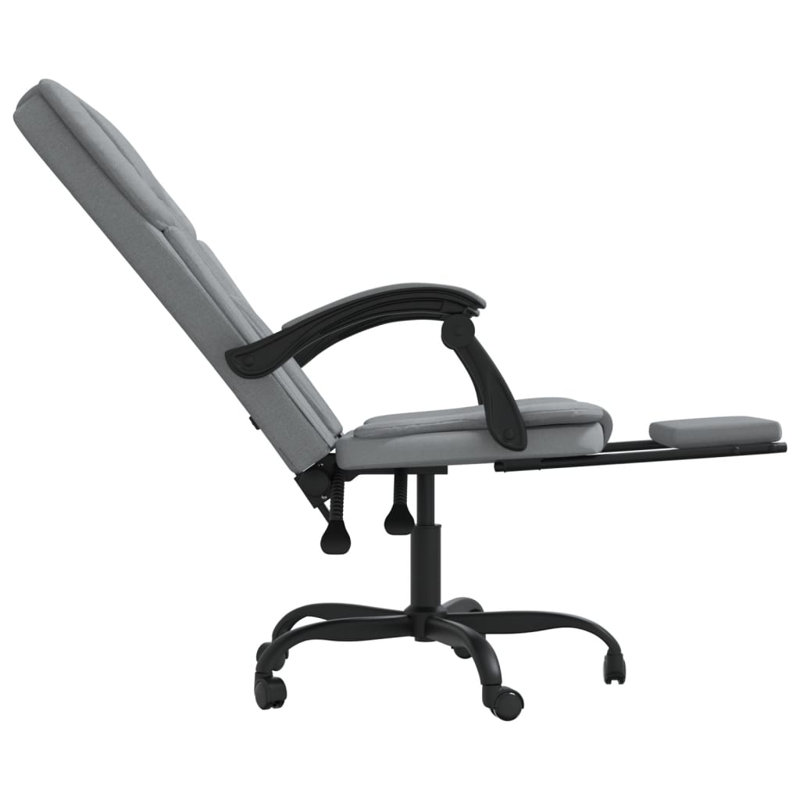 Reclining Office Chair Fabric, Light Gray Fabric