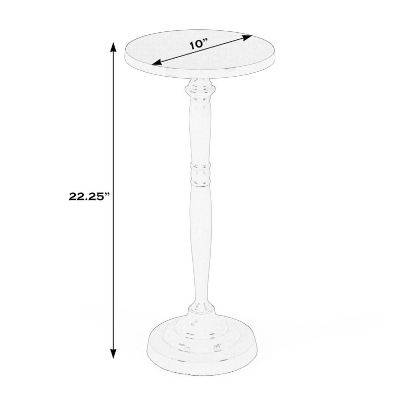 Austie Aluminum Side Table, Black