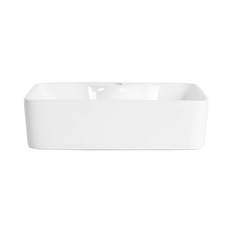 Ceramic Rectangular Above Counter Bathroom Sink Art Basin