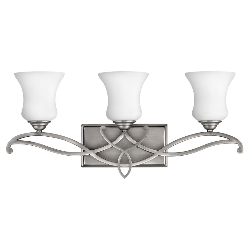 Ingersoll 3 -Light Dimmable Silver Vanity Light, Incandescent, Antique Nickel