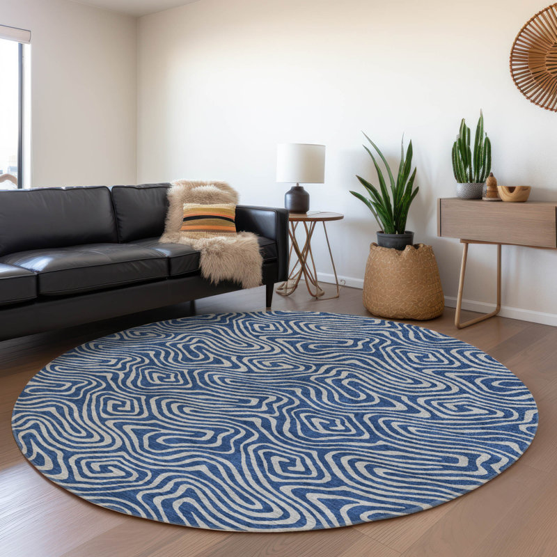 Tapis intérieur / extérieur bleu Zena , 3 pi x 5 pi