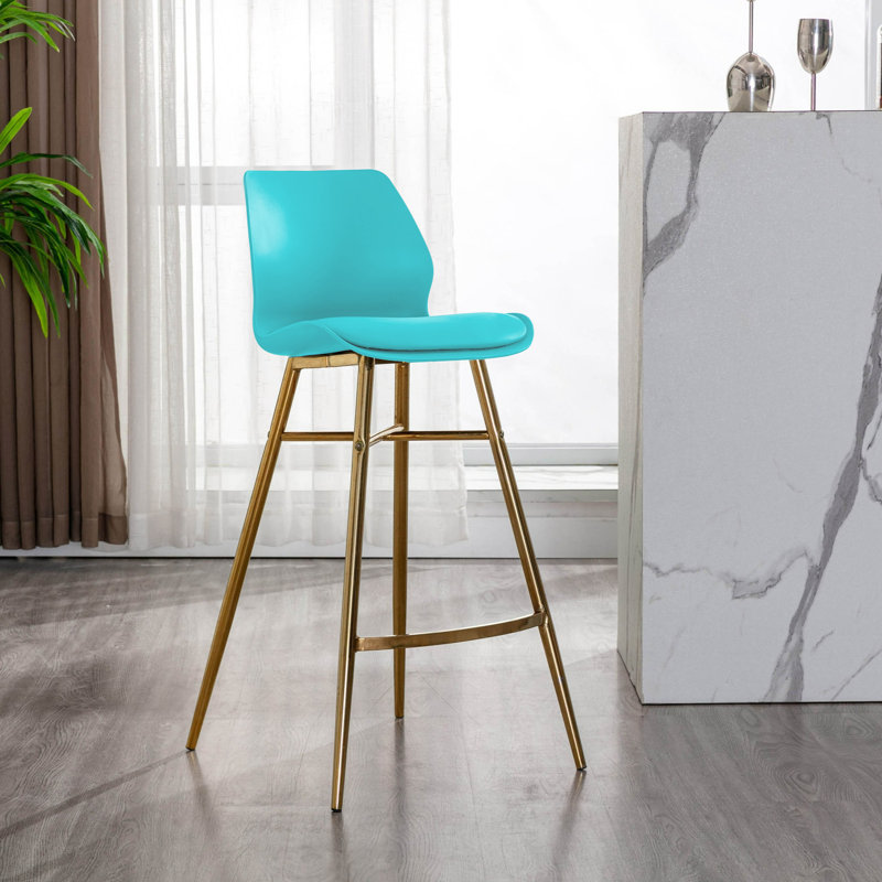 Downing 28.76" Bar Stool, Blue