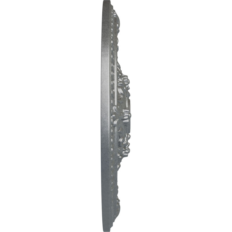 Endurathane Vincent Ceiling Medallion, 26"OD x 3"P (Fits Canopies up to 6"), Hand-Painted Platinum Finish, Platinum