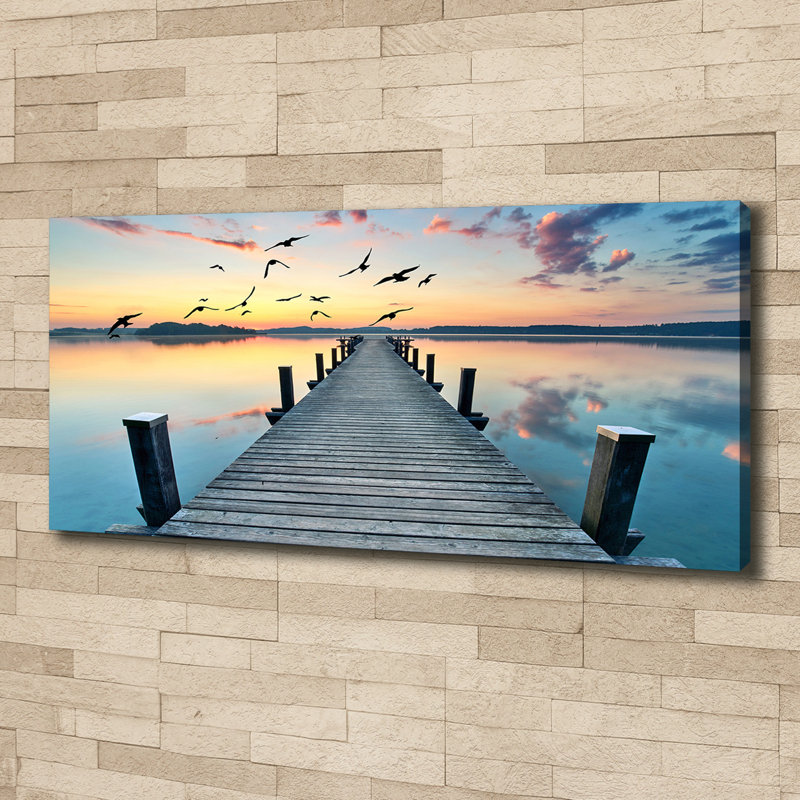 Wooden Pier - Wrapped Canvas Print