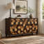 Meuble d'appoint moderne de 152 cm (59,8 pouces) avec motif alvéolé pour le rangement du salon et de la salle à manger