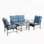 Ensemble de conversation en osier pour terrasse-1778012064