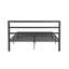 Structure de lit en métal pour grand lit, gris anthracite - solide et résistant au bruit, facile à assembler, sous le rangement, sans sommier tapissier, convient aux matelas de 8 pouces ou plus épais, tête de lit avec poids de 600 lb-471434530-471434528