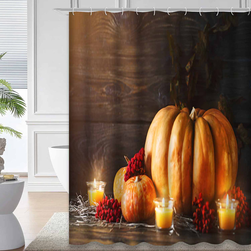 Rideau de douche Pumpkins, L 72 po x l 72 po