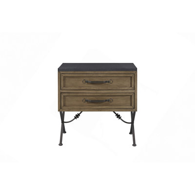 Table de chevet 2 tiroirs - Amande