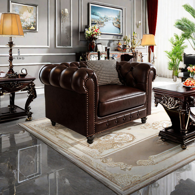 Chaise en cuir American