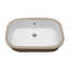 Lavabo de salle de bain encastré en céramique 22 po x 15,25 po avec trop-plein