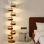 Lampe sur pied rotative pour chambre à coucher en bois massif