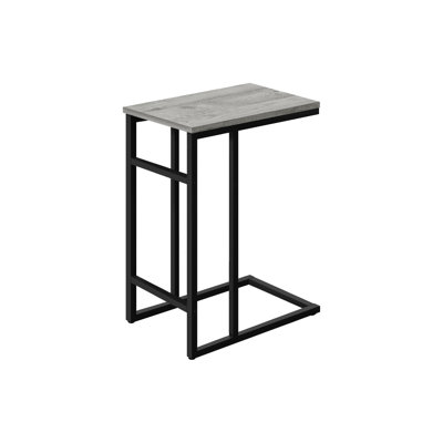 Contemporary Table In Grey And Black For Home Interiors Chic Side Bedroom - Grey/Black Metal Design