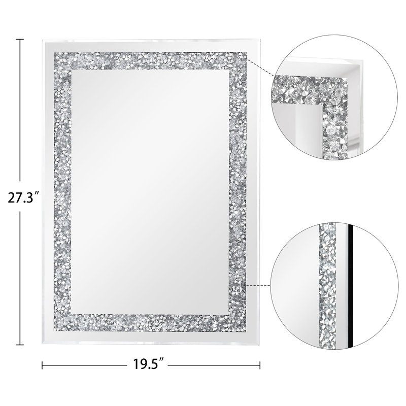 Miroir décoratif mural Davaunte, 27,3 po x 19,5 po