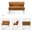 2 Seater Faux Leather Loveseat-1396152498