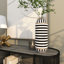 Vase de table en céramique 15,65 "noir / blanc Dion