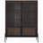 51.2'' Freestanding Display Cashion with 2 Storage Drawers, Glass Doors, 4-Tier Adjustable Shelves, and LED Light for Modern Living Spaces-2053409446