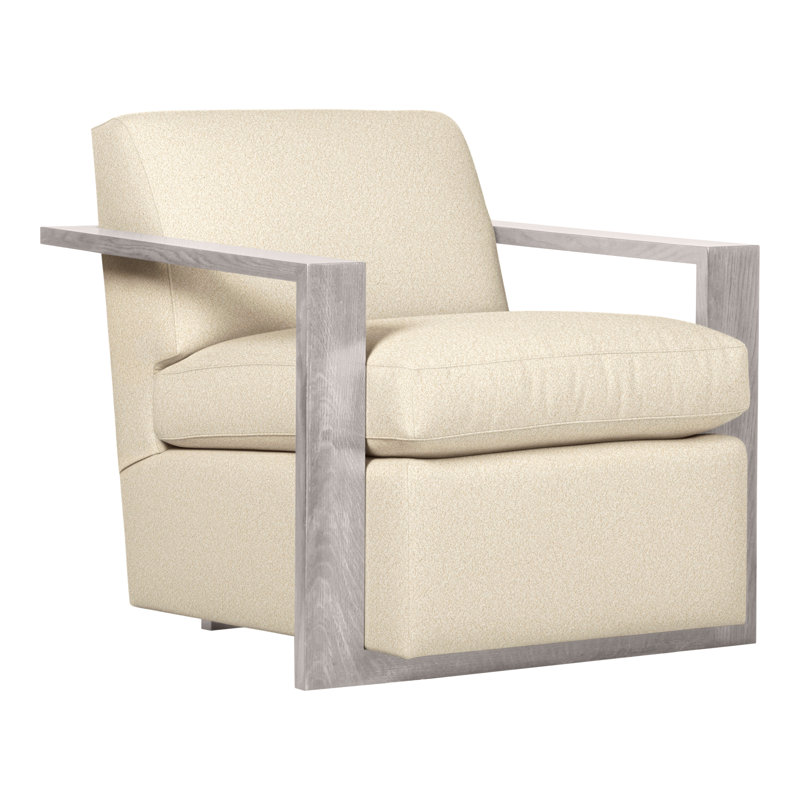 Thom Filicia Home Upholstered Armchair, Dove Gray, Kimoni Natural