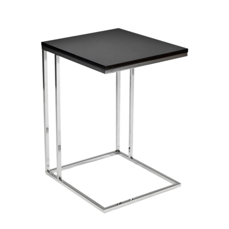 Table de bout Hampshire C, Argenté / Noir