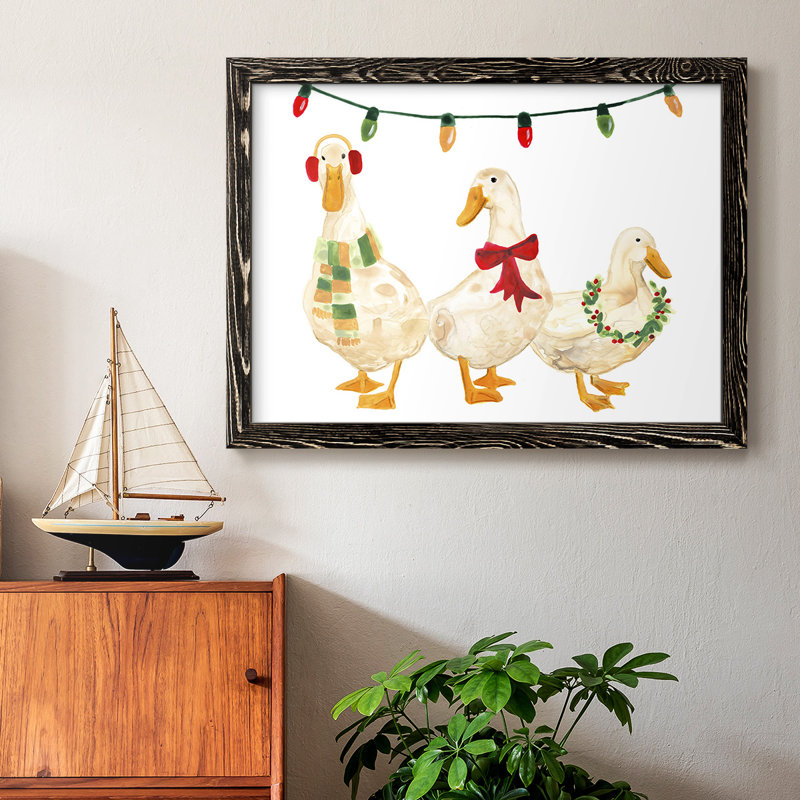«Merry Quackmas II», reproduction d'art sur toile, Noir, H 14 po x l 20 po