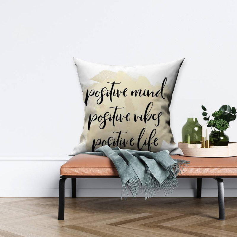 Positive mind positive vibes - Spiritual – Throw Pillow Cover Only, Double-Sided Print, Insert Not Included