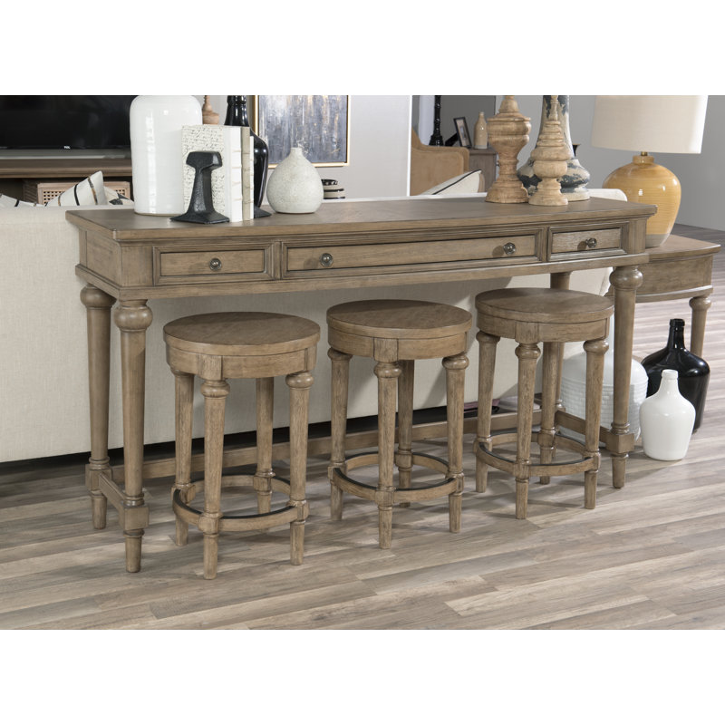 Masefield Counter Stool with Solid Wood Frame